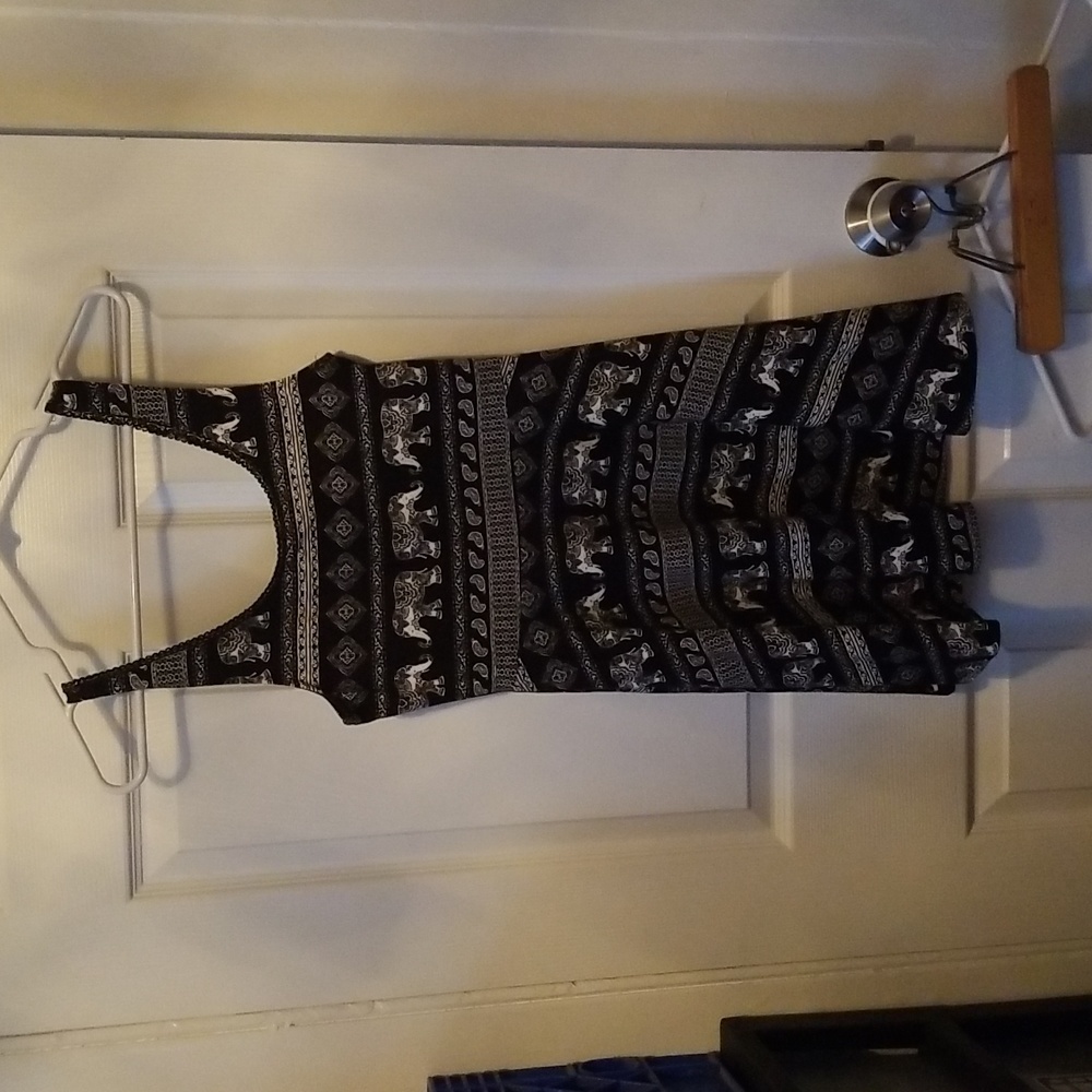 Women's black knee length dress